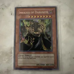 Yugioh Invader of Darkness IOC-111 Unlimited Secret Rare Holo NM - Image 1