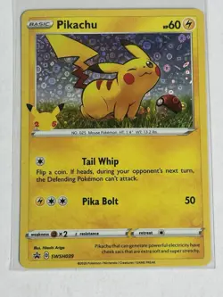 LP Pikachu SWSH039 General Mills Promo 2020 Holo Rare Holo Pokemon TCG Card - Image 1
