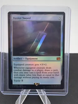 Final Fantasy MTG Magic The Gathering Buster Sword Mythic Foil Rare FIN - Image 1