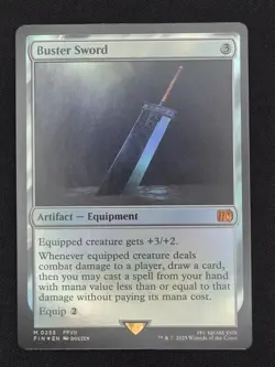 Final Fantasy MTG Magic The Gathering Buster Sword Mythic Foil Rare FIN - Image 3