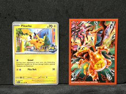 Pokémon Pikachu Rain City Showcase Promo Stamped Card EXCLUSIVE Charizard sleeve - Image 9
