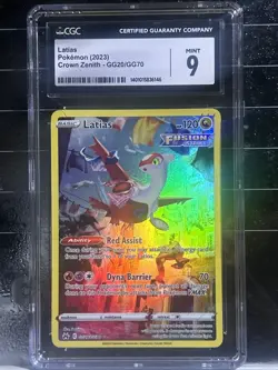 Pokémon Latias TCG Full Art Ultra Rare Holo Card GG20/GG70 Crown Zenith CGC 9 - Image 1