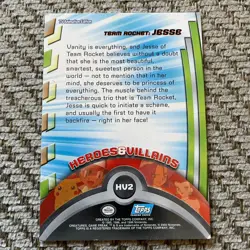 1st Edition HV2 Team Rocket: Jesse Holo Topps Pokemon Card - Image 7