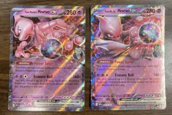 Destined Rivals Team Rocket’s Mewtwo Ex 2 card lot 81/182 + Promo MINT ENGLISH - Image 1