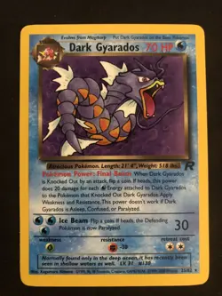Dark Gyarados Rare Pokemon Card Team Rocket 25/82 (Good Condition!)🐉�� - Image 1