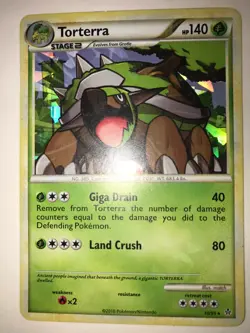 Torterra 10/95 Cracked Ice Holo HGSS Unleashed Rare Pokemon Card - Image 1