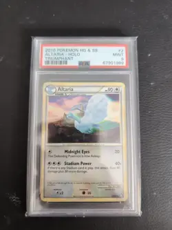 Altaria 2/102 Holographic Pokemon Card HG & SS triumphant PSA 9 - Image 3