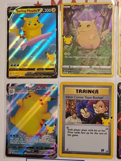 Pokemon Celebrations 13 Card Lot NM (Pikachu VMAX, Zacian, Cleffa, Greninja, et) - Image 4