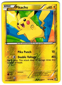Pikachu - 50/149 - 2012 Common Boundaries Crossed Pokemon Card NM - Image 1