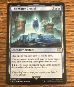 The Water Crystal NM/M Final Fantasy MTG Magic Blue Rare Artifact Card - Image 1