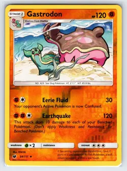 Gastrodon 54/111 2017 Crimson Invasion Pokemon Card Nintendo Reverse Holo - Nm - Image 1