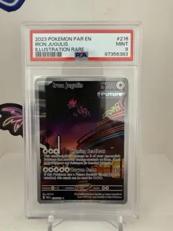 2023 Pokemon Iron Jugulis Paradox Rift Illustration Super Hyper Rare 216 PSA 9 - Image 1