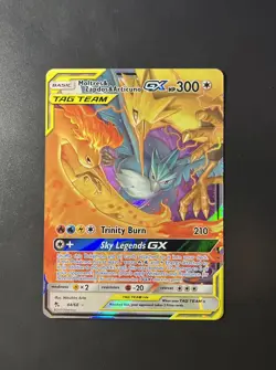 Moltres & Zapdos & Articuno GX Hidden Fates (HIF) 44/68 Tag Team Pokemon UR S&M - Image 1