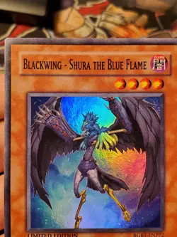 Yugioh Blackwing - Shura the Blue Flame RGBT-ENPP2 Super Rare Limited Edition LP - Image 7