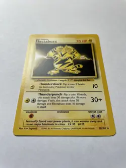Electabuzz 20/102 LP-NM Non Holo Rare Unlimited Base Set WoTC 1999 Pokemon TCG - Image 8