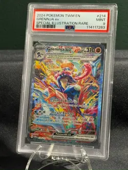 2024 POKEMON TWM EN-TWILIGHT MASQUERADE #214 GRENINJA EX PSA 9 - Image 2