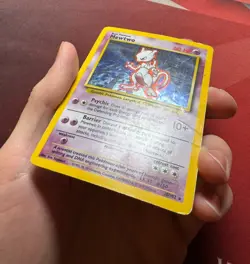 MEWTWO 10/102 Base Set HOLO rare Unlimited Pokemon TCG card - Image 2
