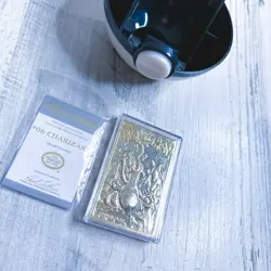 23K Gold Plated CHARIZARD Trading Card 1999 Burger King Pokemon Ball - Image 11