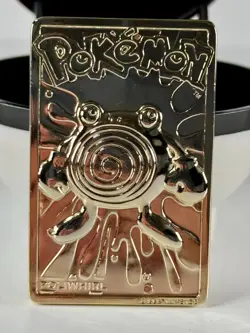Pokemon Burger King 23K Gold Plated Poliwhirl Card + Box - Image 1