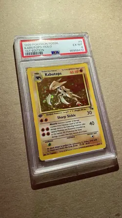 1999 Pokemon Fossil Kabutops - Holo 9/62 1st Edition PSA 6 EX-MT - Image 10