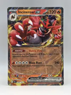 Incineroar ex 034/162 Sv05 - Pokemon Temporal Forces - Lightly Played Ultra Rare - Image 1