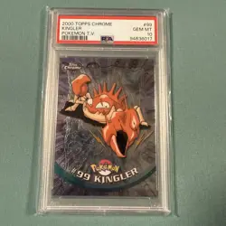 2000 Topps Chrome Pokemon T.V. Kingler #99 Pokemon T.V. PSA 10 GEM - Image 1