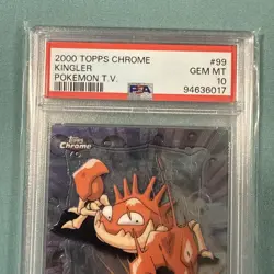 2000 Topps Chrome Pokemon T.V. Kingler #99 Pokemon T.V. PSA 10 GEM - Image 7