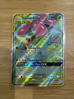 Pokémon TCG Sun Moon: Cosmic Eclipse Venusaur Snivy GX Tag Team 210/236 - Image 1