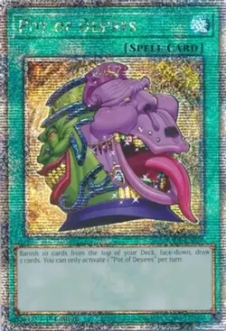 Yugioh! LP Pot of Desires - RA01-EN056 - Quarter Century Secret Rare - 1st Editi - Image 1