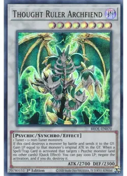 Yugioh - Thought Ruler Archfiend (Ultra Rare) (1st Edition) - BROL-EN070 P - Image 2