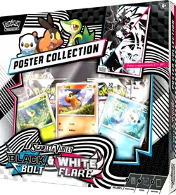 POKEMON SV10.5 BLACK BOLT WHITE FLARE POSTER COLLECTION BOX SEALED - Image 1