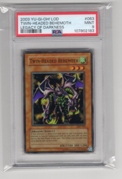 2003 Yu-Gi-Oh! Twin-Headed Behemoth LOD 063 Unlimited Super Rare PSA 9 - Image 4
