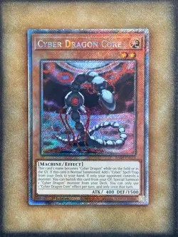 Yugioh Cyber Dragon Core RA04-EN013 Platinum Secret Rare 1st Ed NM - Image 1