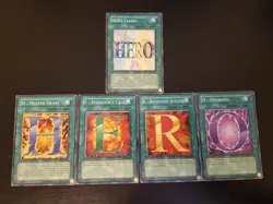 HERO Flash! Set (H Heart, E Emergency Call, R, O Oversoul) Elemental Yugioh - LP - Image 1