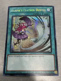 Yu-Gi-Oh! TCG Harpie’s Feather Duster MP24-EN058 Prismatic Secret Rare NM/M - Image 1
