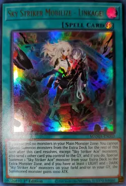 Yugioh Sky Striker Moblize - Linkage! UR 1st Ed. MAMA-EN003 Near Mint - Image 1