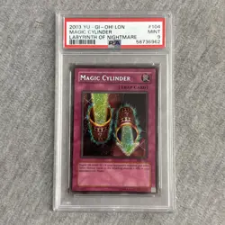2003 Yu-Gi-Oh! Magic Cylinder Secret Rare LON-104 PSA 9 - Image 3