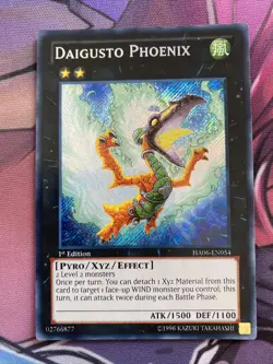 (DB) Yu-Gi-Oh! Daigusto Phoenix HA06-EN054 Secret Rare 1st Edition VLP - Image 3