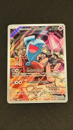Team Rockets Wobbuffet Pokemon Center Stamp PC ETB Promo 203  Destined Rivals - Image 1