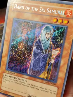 Yugioh Hand of the Six Samurai TDGS-EN085 Secret Rare 1st Edition Damaged/HP - Image 14