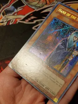Yugioh Hand of the Six Samurai TDGS-EN085 Secret Rare 1st Edition Damaged/HP - Image 6