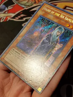 Yugioh Hand of the Six Samurai TDGS-EN085 Secret Rare 1st Edition Damaged/HP - Image 7