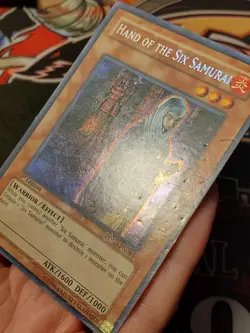 Yugioh Hand of the Six Samurai TDGS-EN085 Secret Rare 1st Edition Damaged/HP - Image 8