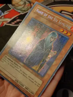 Yugioh Hand of the Six Samurai TDGS-EN085 Secret Rare 1st Edition Damaged/HP - Image 9
