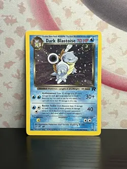 Pokemon TCG Dark Blastoise 3/82 Team Rocket Vintage Holo Rare 1999 WOTC LP - Image 1