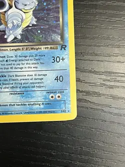Pokemon TCG Dark Blastoise 3/82 Team Rocket Vintage Holo Rare 1999 WOTC LP - Image 5