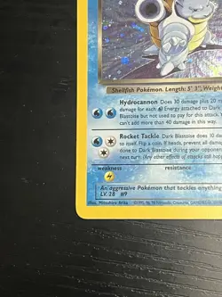 Pokemon TCG Dark Blastoise 3/82 Team Rocket Vintage Holo Rare 1999 WOTC LP - Image 6