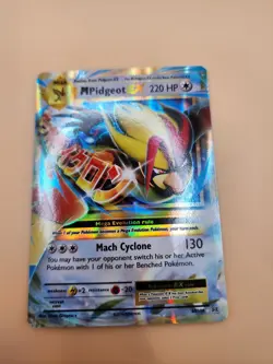 PokÃ©mon TCG Evolutions M Pidgeot EX XY Holo Card 65/108 Ultra Rare - Image 3