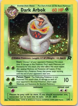 Dark Arbok 2/82 Holo Rare Team Rocket PokÃ©mon Card - Image 1
