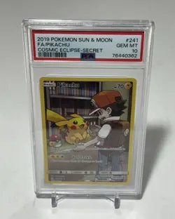 2019 Pokemon Sun & Moon - Cosmic Eclipse Pikachu PSA 10 #241/236 - Image 3